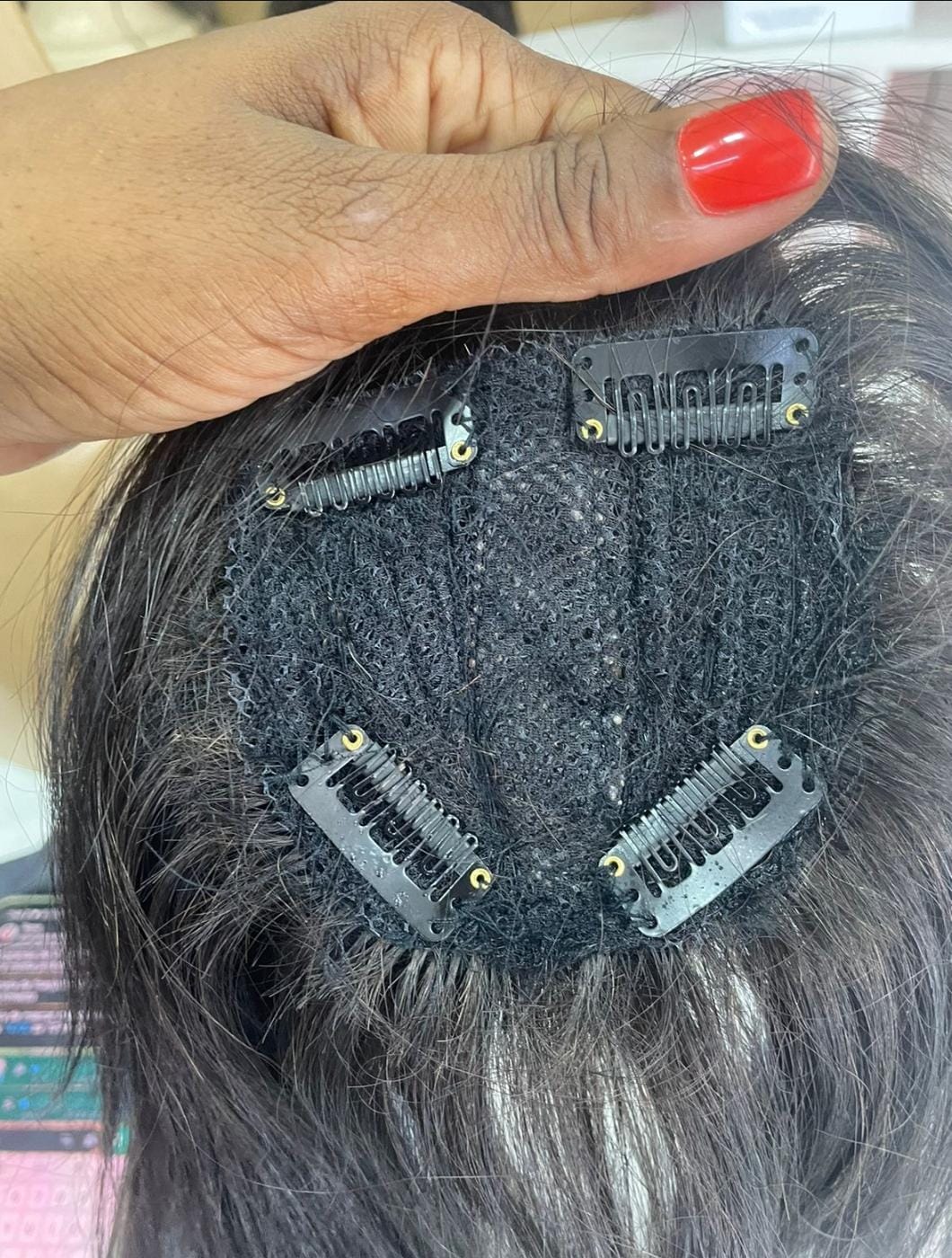 Topo Franjão Cabelo Humano (50 cm) - Imagem 2